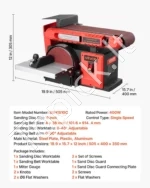 Juostinė ir diskinė šlifavimo staklės 400W – kombinuotas medžio apdirbimo įrenginys su 101,6 x 914,4 mm juosta - Image 7