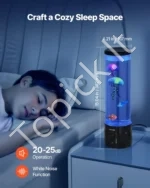 Jutiminė burbulų kolonos lempa / LED vandens lempa su žuvytėmis (16 spalvų, su nuotolinio valdymo pulteliu) - Image 5