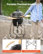 Keraminė Kamado kepsninė rūkykla 45 cm su ratukais ir termometru 10–400 °C - Image 2