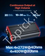 Keturių kanalų automobilinis garso stiprintuvas, 4 x 272W at 4 Ohms / 4 x 400W at 2 Ohms, - Image 2