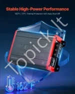 Keturių kanalų automobilinis garso stiprintuvas 800 W, D klasės, tiltinis stereofoninis stiprintuvas automobiliams - Image 4