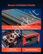 Keturių kanalų automobilinis garso stiprintuvas 800 W, D klasės, tiltinis stereofoninis stiprintuvas automobiliams - Image 5