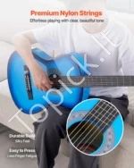 Klasikinė medinė gitara pradedantiesiems 960 mm (Mėlyna) - Image 3