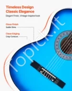 Klasikinė medinė gitara pradedantiesiems 960 mm (Mėlyna) - Image 5