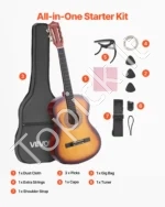 Klasikinė medinė gitara pradedantiesiems 960 mm (Sunburst) - Image 7