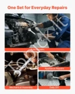 Kombinuotųjų raktų rinkinys 16 dalių su terkšle, coliniai irankiai automobilių remontui ir namų ūkiui - Image 6