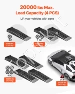Komplektas iš 4 žemų profilių automobilio serviso rampų (9072 kg bendroji masė / 65 mm kėlimo aukštis) - Image 3