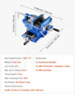 Kryžminiai gręžimo staklių spaustuvai 102 mm (X-Y ašies) - Image 7