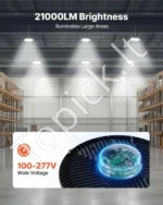 LED šviestuvas patalpoms UFO 150W 21000lm 20 vnt. sandėlio ir gamyklos apšvietimui - Image 2