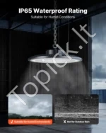 LED šviestuvas patalpoms UFO 150W 21000lm 20 vnt. sandėlio ir gamyklos apšvietimui - Image 4