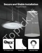 LED šviestuvas patalpoms UFO 150W 21000lm 20 vnt. sandėlio ir gamyklos apšvietimui - Image 6