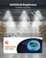 LED šviestuvas patalpoms UFO 200W 30000lm 10 vnt. sandėlio ir gamyklos apšvietimui - Image 2