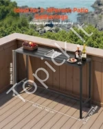 Lauko baro stalas 140 x 37,5 cm, 140 x 37,5 x 95 cm - Image 2