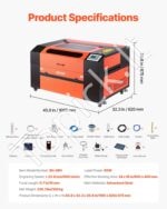 Lazerinis graviravimo aparatas 60W CO2, 60 x 40 cm pjovimo ir graviravimo staklės - Image 7