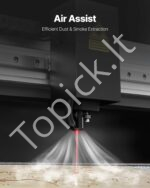 Lazerinis graviravimo ir pjovimo aparatas 55W CO2 500x300 mm su kamera - Image 6