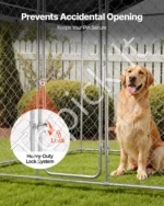 Lauko šunų voljeras – su UV spinduliams atspariu stogeliu, 2,3 x 2,3 x 2,15 m - Image 5