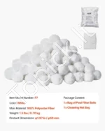 Mėlyni baseino filtro kamuoliukai smėlio filtrams 0,7 kg (daugkartinio naudojimo) - Image 7