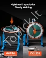 Metalinis suvirinimo pozicionierius 200 kg, sukamasis stalas su greičio valdymu ir kojiniu pedalu - Image 2