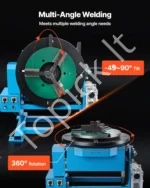 Metalinis suvirinimo pozicionierius 500 kg, sukamasis stalas su greičio valdymu ir kojiniu pedalu - Image 3