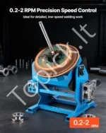 Metalinis suvirinimo pozicionierius 500 kg, sukamasis stalas su greičio valdymu ir kojiniu pedalu - Image 4