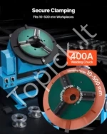 Metalinis suvirinimo pozicionierius 500 kg, sukamasis stalas su greičio valdymu ir kojiniu pedalu - Image 6