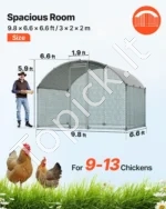 Metas metalinis vištų voljeras su stogu ir apsaugine danga 3x2x2 m - Image 2