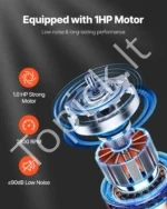 Mobilioji dulkių surinkimo sistema 1HP – galingas 1356 m3/h medžio apdirbimo įrenginys su 60 litrų talpa - Image 5