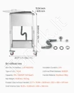 Mobilus ledo konteineris / šaldymo vežimėlis 31 l (32,8 QT) su ratukais ir apatine lentyna - Image 7