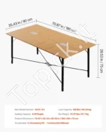 Modernus konferencinis stalas 180 x 90 x 75 cm (Rudas) - Image 7