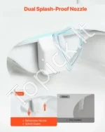 Neelektrinis unitazo bidė priedas su dvigubais purkštukais ir reguliuojamu slėgiu 431 x 197 x 87 mm - Image 4