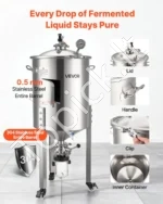 Nerūdijančio plieno koninis fermentatorius (60 L / 16 galonų) alaus ir vyno gamybai - Image 4