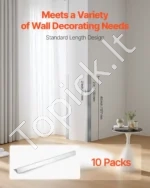 Nerūdijančio plieno sienų kampų apsaugos rinkinys, 50 x 50 x 1217 mm, 10 vnt. - Image 2