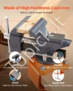 Nešiojamas Ketus Spaustuvas (Darbo Stalo Spaustuvas) 114 mm su 270° Pasukamu Pagrindu - Image 5