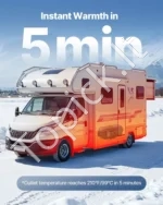 Nešiojamas dyzelinis oro šildytuvas 8 kW, 12V/24V, 10 litrų bakas - Image 3