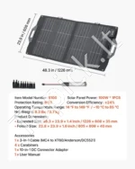 Sulankstomas saulės modulis 100 W, 16 BB N tipo dvifazis monokristalinis saulės modulis su įkrovikliu - Image 7