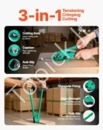 Pakavimo juostų rinkinys su įtempikliu ir 457m PET juosta - Image 4
