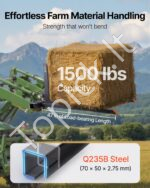 Paletinės šakės traktoriam 680 kg – 128 cm reguliuojamo pločio 3 taškų pakabos šakės - Image 2