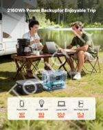 Papildoma akumuliatoriaus stotis 2160 Wh, LiFePO4 išplėtimo baterija nešiojamai jėgainei - Image 3