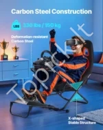 Perkeliamas simuliatoriaus vairavimo stovas su integruota sėdyne, Logitech G923/G920/G29“, „Thrustmaster T248P“, „Fanatec“, „Hori“, „Mad Catz“ - Image 3