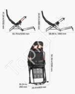 Perkeliamas simuliatoriaus vairavimo stovas su integruota sėdyne, Logitech G923/G920/G29“, „Thrustmaster T248P“, „Fanatec“, „Hori“, „Mad Catz“ - Image 7