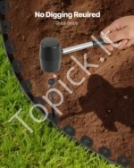 Plastikinė vejos ir gėlynų krašto juosta 3000 x 4 cm su 120 kuoliukų, be kasimo, lanksti ir atspari UV spinduliams - Image 4