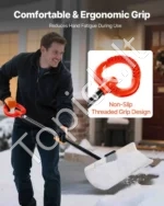 Plastikinis sniego kastuvas – tvirtas 61 cm žiemos sniego valytuvas kiemui ir takams 610 x 115 x 1250 mm - Image 4