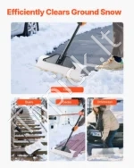 Plastikinis sniego kastuvas – tvirtas 61 cm žiemos sniego valytuvas kiemui ir takams 610 x 115 x 1250 mm - Image 6