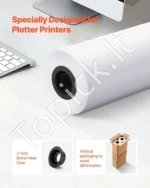 Plotterio popieriaus rulonai 60,9 cm x 91,4 m 80 gsm CAD brėžiniams 2 vnt. - Image 2