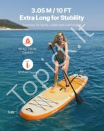 Pripučiamas irklentės rinkinys SUP 3,05 m x 84 cm (storis 15 cm) - Image 2