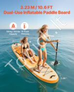 Pripučiamas irklentės rinkinys SUP su sėdyne 3,23 m x 84 cm (storis 15 cm) - Image 2