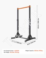 Nešiojamas prisitraukimų skersinis su 150 kg keliamąja galia, laisvai pastatomas - Image 7