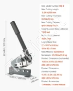 Rankinės skardos žirklės 155 mm metalo pjaustymo įrankis - Image 7