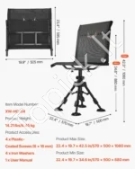 Reguliuojama sulankstoma medžioklės kėdė su 360 laipsnių besisukančia sėdyne ir reguliuojamomis kojomis 570 x 500 x 880–1080 mm - Image 7
