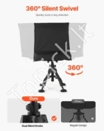 Reguliuojama sulankstoma medžioklės kėdė su 360 laipsnių besisukančiu sėdyne 570 x 500 x 880–1080 mm - Image 3
